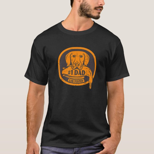 Mens #1 Dad Lab Tested - Duck Hunting Labrador Ret T-Shirt (Front)