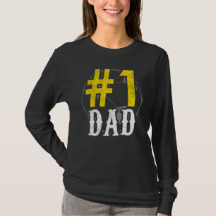 Mens 1 Dad Soccer Player Vintage Soccer Daddy T-Shirt