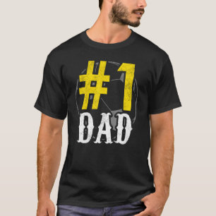 Mens 1 Dad Soccer Player Vintage Soccer Daddy T-Shirt