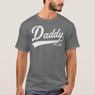 Mens 1st Time Dad EST 2022 New First Fathers Hood  T-Shirt