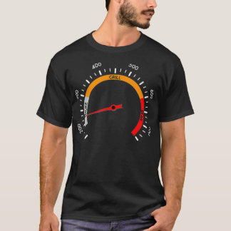 Mens 225 Degrees Smoker Temp Gauge BBQ T-Shirt