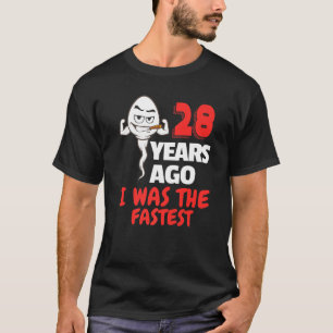 Mens 28th Birthday Gag Sperm 28 Years Of Awesome F T-Shirt