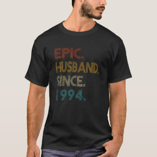 Mens 28Th Wedding Anniversary For Him Epic Husband T-Shirt