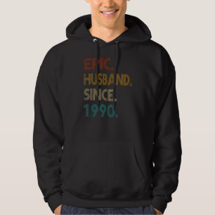 Mens 32nd Wedding Aniversary For Him Epic Husband Hoodie