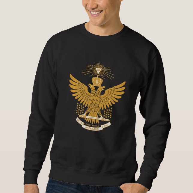 Mens 33rd Degree Masonic Scottish Rite Wings Up Fa Sweatshirt (Front)