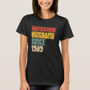 Mens 34th Wedding Anniversary for Him Handsome Hus T-Shirt