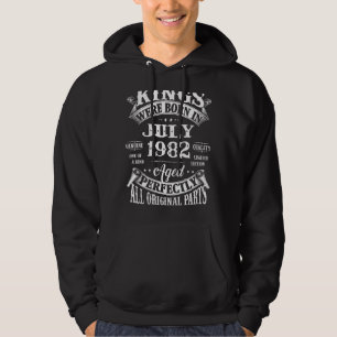 Mens 40th Birthday  For Kings Born In July 1982 40 Hoodie