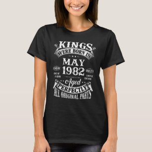 Mens 40th Birthday For Kings Born In May 1982 40 Y T-Shirt