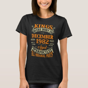 Mens 40th Birthday Kings Born In December 1982 4 T-Shirt