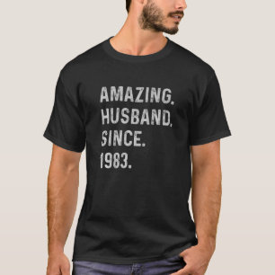 Mens 40th Wedding Anniversary 40 Year Amazing Husb T-Shirt