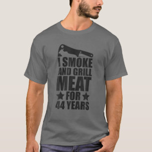 Mens 44Th Birthday - Grilling Enthusiastic - Smoke T-Shirt