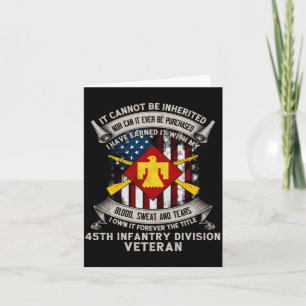 Mens 45th Infantry Division - 45th Field Artillery Card