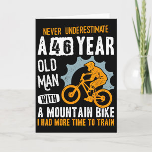 Mens 46th Birthday Mtb Biker Funny Cyclist Mountai Card
