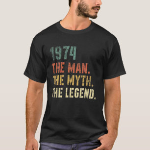 Mens 48 Years Old Vintage 1974 The Man Myth Legend T-Shirt