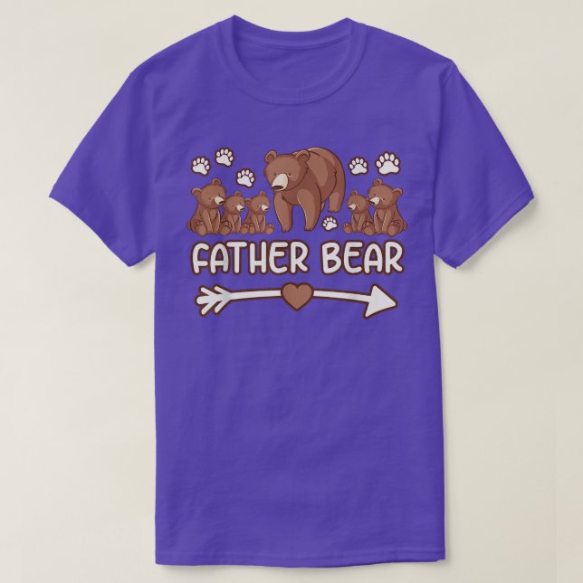 mens 4 cubs shirts, daddy bear tshirt for for fath (Design Front)
