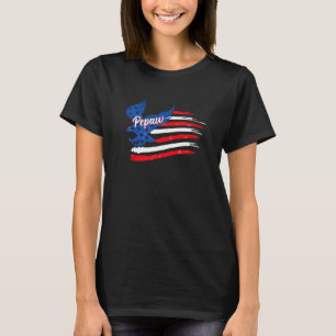 Mens 4th Of July Pepaw Eagle Flag Pepaw Flag T-Shirt