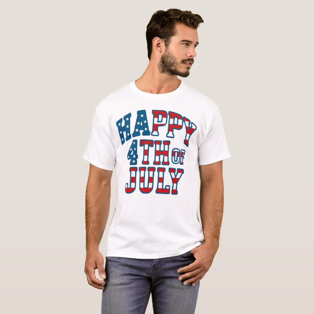 Mens 4th of July  T-Shirt (Front Full)