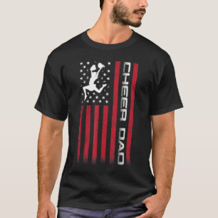 Mens 4th of July US Flag Cheer Dad Gift For Father T-Shirt