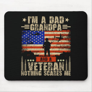 Mens 4th Of July _ Usa Flag _ A Dad Grandpa And A Mouse Pad