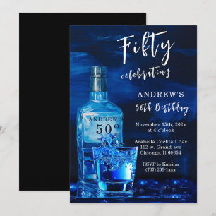 Mens 50th Birthday Invitation