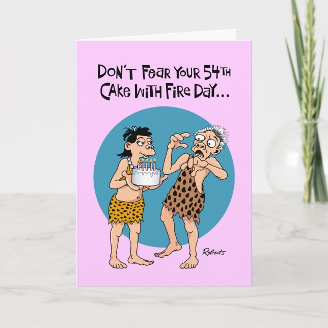 Men's 54th Birthday Card (Front)