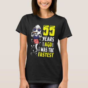 Mens 55 Years Ago I Was The Fastest 55th Birthday  T-Shirt