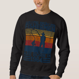 Mens 58 Years Old Fisherman Fishing 58th Birthday Sweatshirt