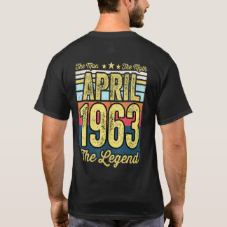 Mens 58th Birthday The Man The Myth The Legend Apr T-Shirt