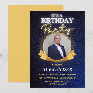 Mens 59th birthday invitations  Elegant Chic