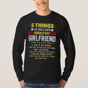 Mens 5 Things You Should Know About My Girlfriend  T-Shirt