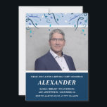 Mens 60th birthday invitations Photo Navy Blue<br><div class="desc">Mens 60th birthday invitations Photo Navy Blue</div>