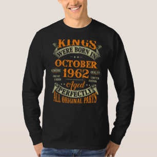 Mens 60th Birthday Kings Born In October 1962 60 T-Shirt