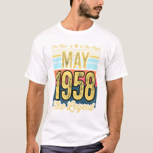 Mens 63rd Birthday The Man The Myth The Legend May T-Shirt
