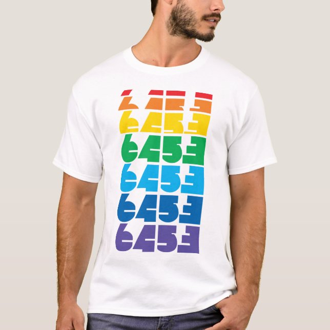 Men's 6453 Block multicolor tee (Front)