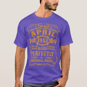 Mens 70 Year Old Gifts April 1952 Man Myth Legend  T-Shirt