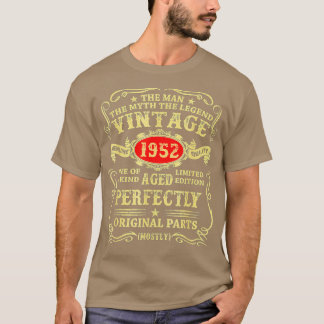 Mens 70 Years Old Gift Vintage 1952 Man Myth Legen T-Shirt