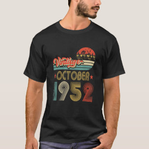 Mens 70th Birthday 70 Year Old Vintage October 195 T-Shirt