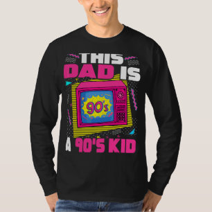 Mens 90's Kid Dad 90s Aesthetic Father's Day Dad R T-Shirt