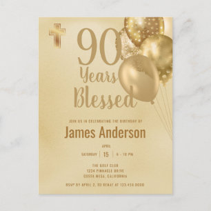 Mens 90th Birthday Party  Postcard