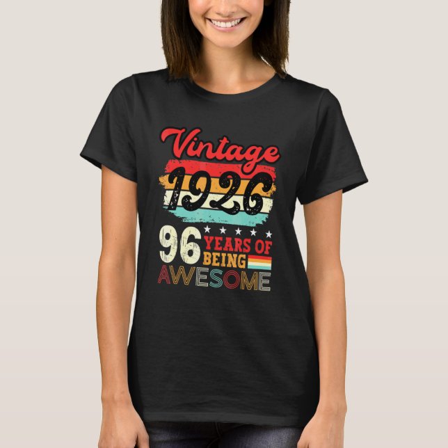 Mens 96th Birthday  Cool Bday Idea Turning 96 Year T-Shirt (Front)