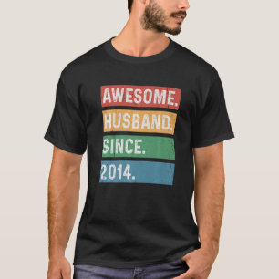 Mens 9th Year Wedding Anniversary - Awesome Husban T-Shirt