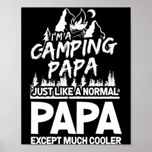 Mens a camping papa funny camping themed shirts poster