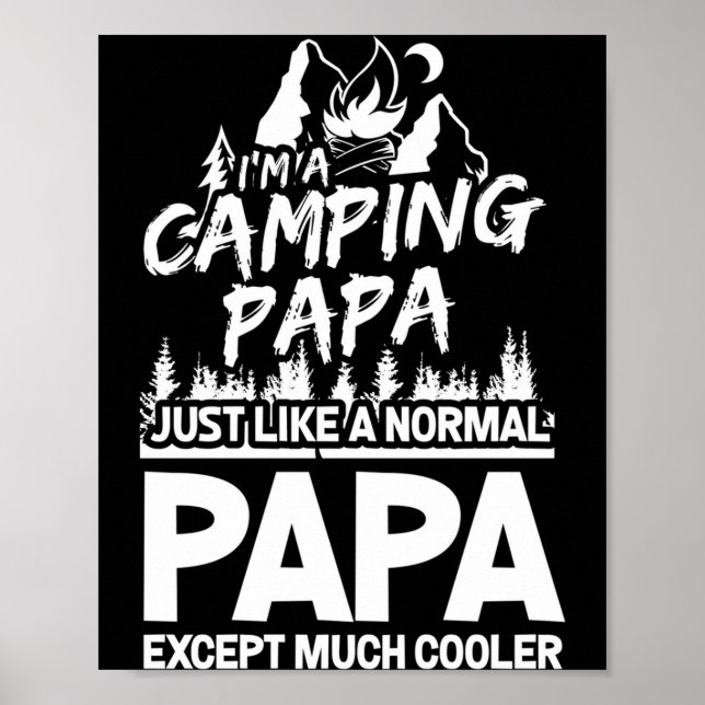 Mens a camping papa funny camping themed shirts poster (Front)