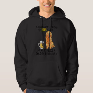 Mens A Man Cannot Survive On Beer Alone Golden Re Hoodie