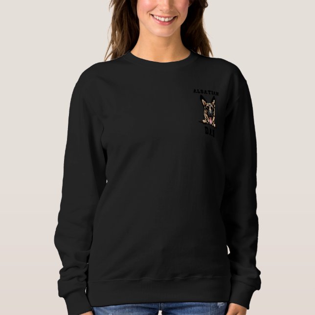 Mens A  Present For German Shepherd Dog Dad On Fat Sweatshirt (Front)
