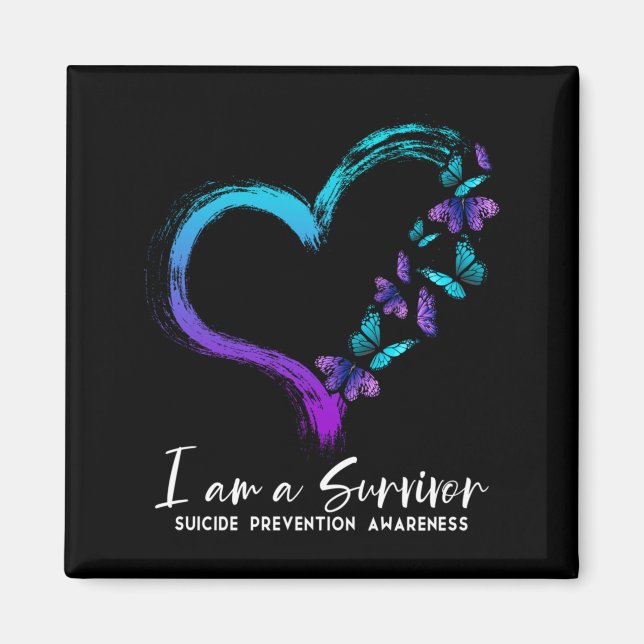 Mens A Survivor Prevention Awareness Performance Magnet (Front)