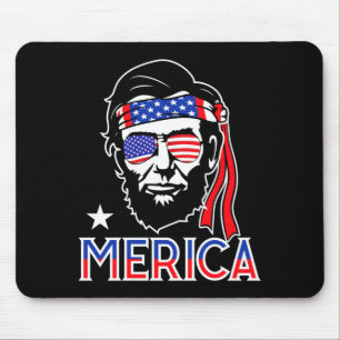 Mens abraham lincoln 4th of july merica men women mouse pad