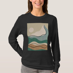 Mens Abstract Mountains Landscape Nature Sky Minim T-Shirt