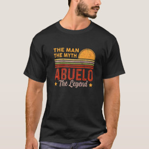 Mens Abuelo The Man Myth Legend Retro Grandpa Fath T-Shirt