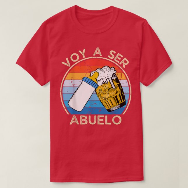 Mens Abuelos Pregnancy Announcement, Voy A Ser Abu T-Shirt (Design Front)